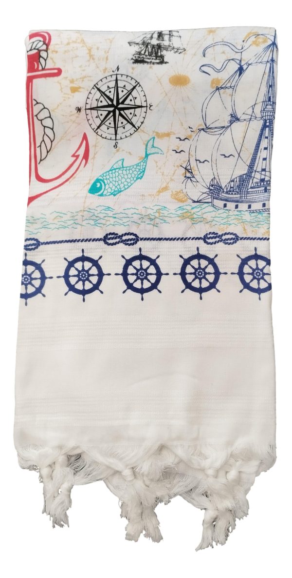 Пещемал DOMTEX, Кърпа за плаж, 100 х 180 cm, Морски - Image 4